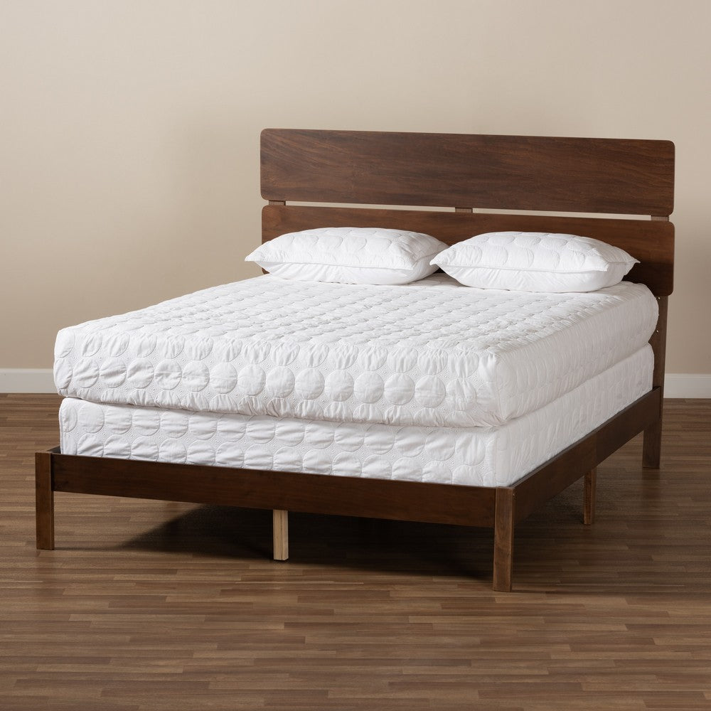 Baxton Studio - Anthony Queen Size Bed in Walnut - MG0024-Walnut-Queen view 7