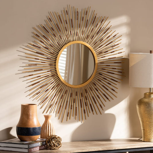 Baxton Studio - Apollonia Mirror in Gold - RTB1254 view 2