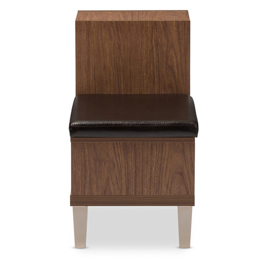 Baxton Studio - Arielle Bench in Walnut Brown - B-001-Walnut view 2