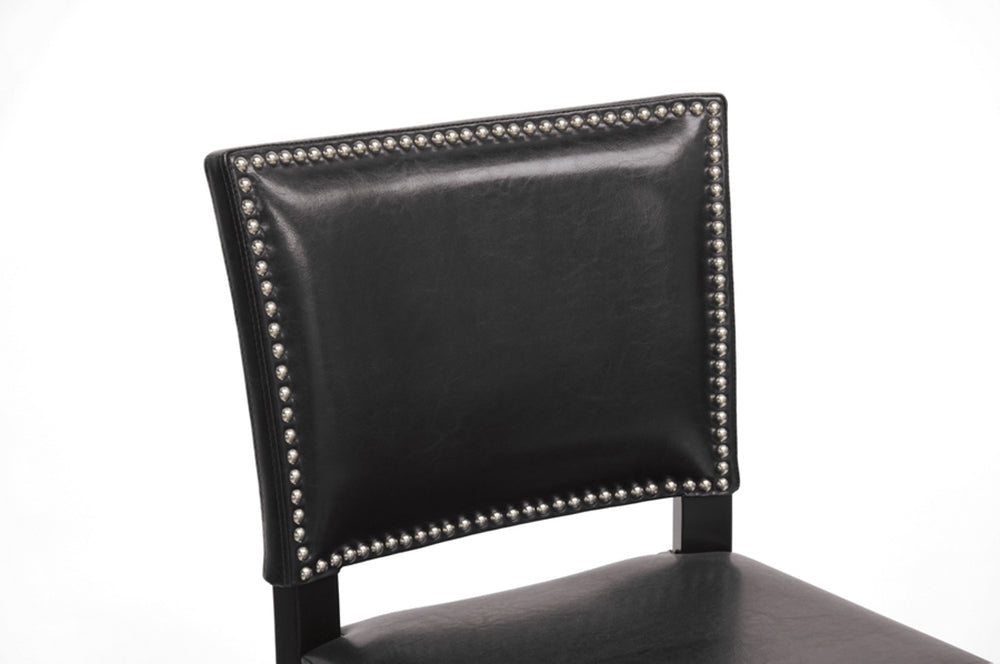 Baxton Studio - Aries Set of 2 Bar Stools in Black - BBT5112 Bar Stool-Black view 3