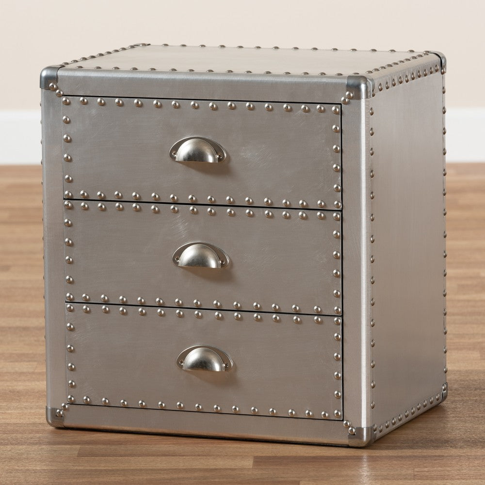 Baxton Studio - Armel End Table in Silver - JY17B163-Silver-ET view 8