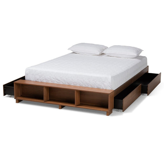Baxton Studio - Arthur Full Size Bed in Ash walnut - MG6001-1S-Ash Walnut-4DW-Full view 2