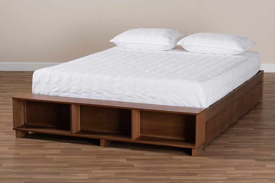 Baxton Studio - Arthur King Size Bed in Ash walnut - MG6001-1S-Ash Walnut-4DW-King view 10