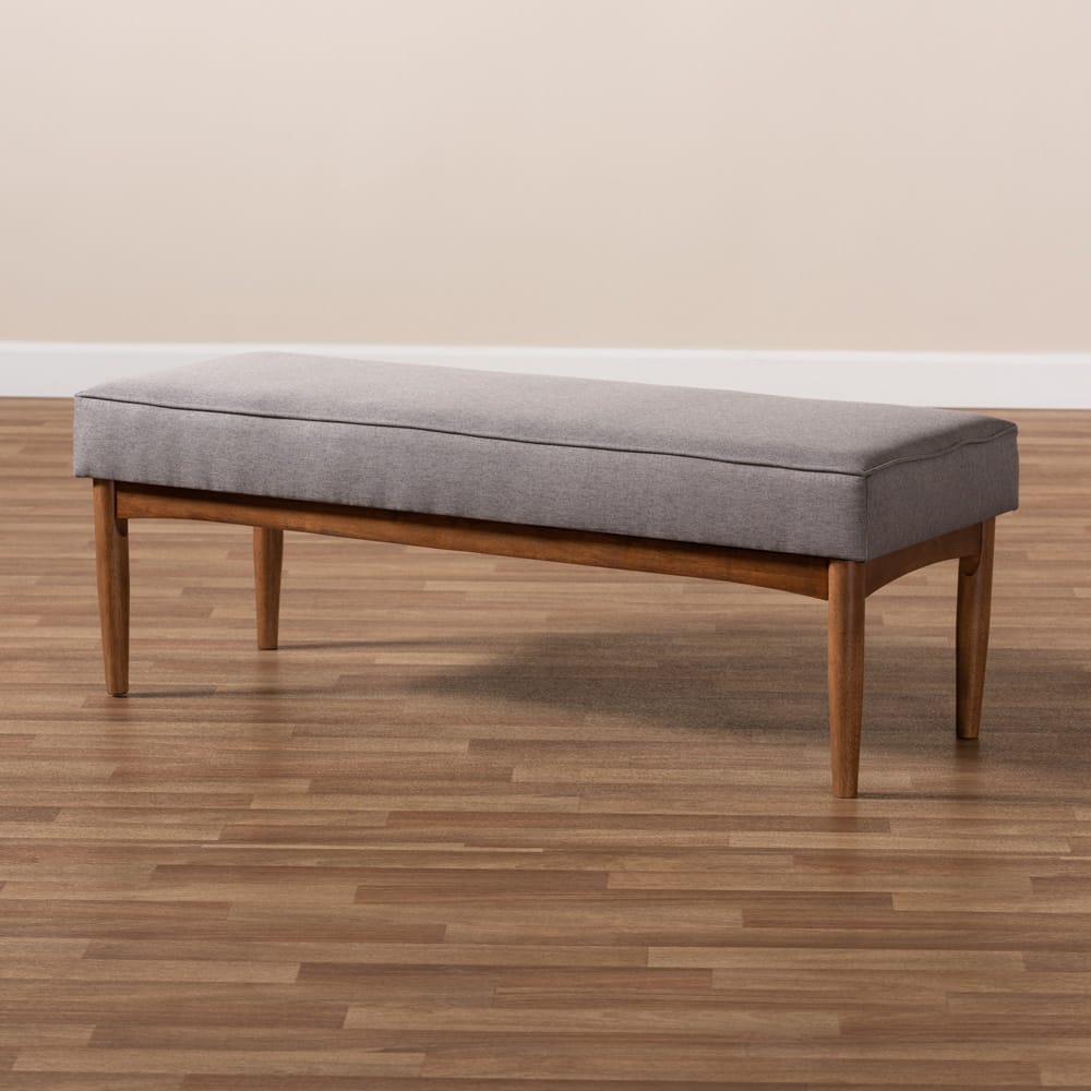 Baxton Studio - Arvid Dining Bench in Gray - BBT8051-Grey-Bench view 6