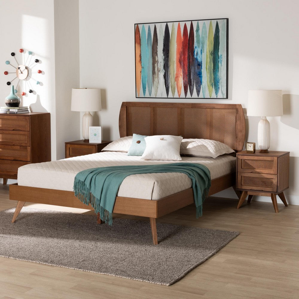 Baxton Studio - Asami Full Bedroom Set in Walnut Brown - Asami-Ash Walnut Rattan-Full 3PC Bedroom Set view 10