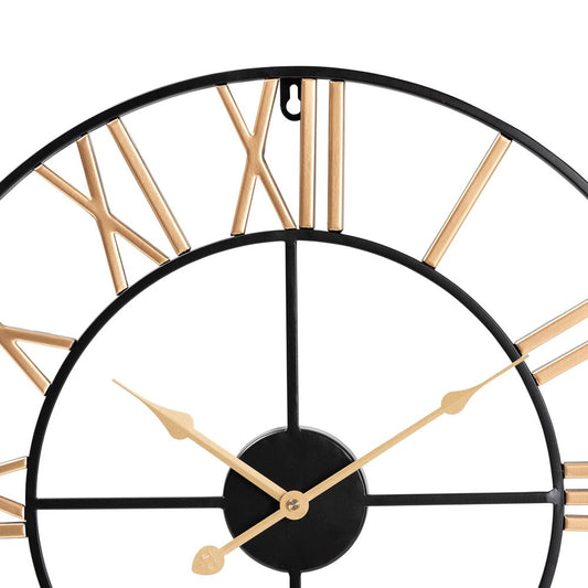 Baxton Studio - Auden Clock in Gold/Black - JY23B456-Metal Wall-Clock view 2