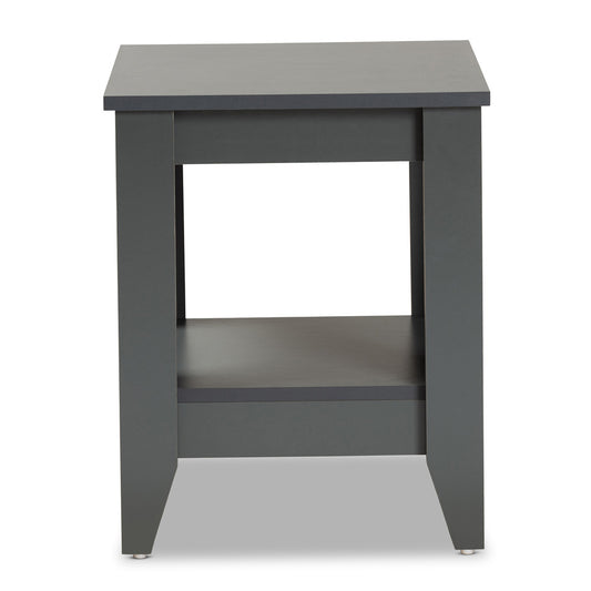 Baxton Studio - Audra End Table in Grey - ET8000-Grey-ET view 2