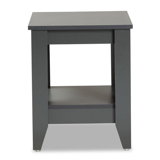 Baxton Studio - Audra End Table in Grey - ET8000-Grey-ET view 2