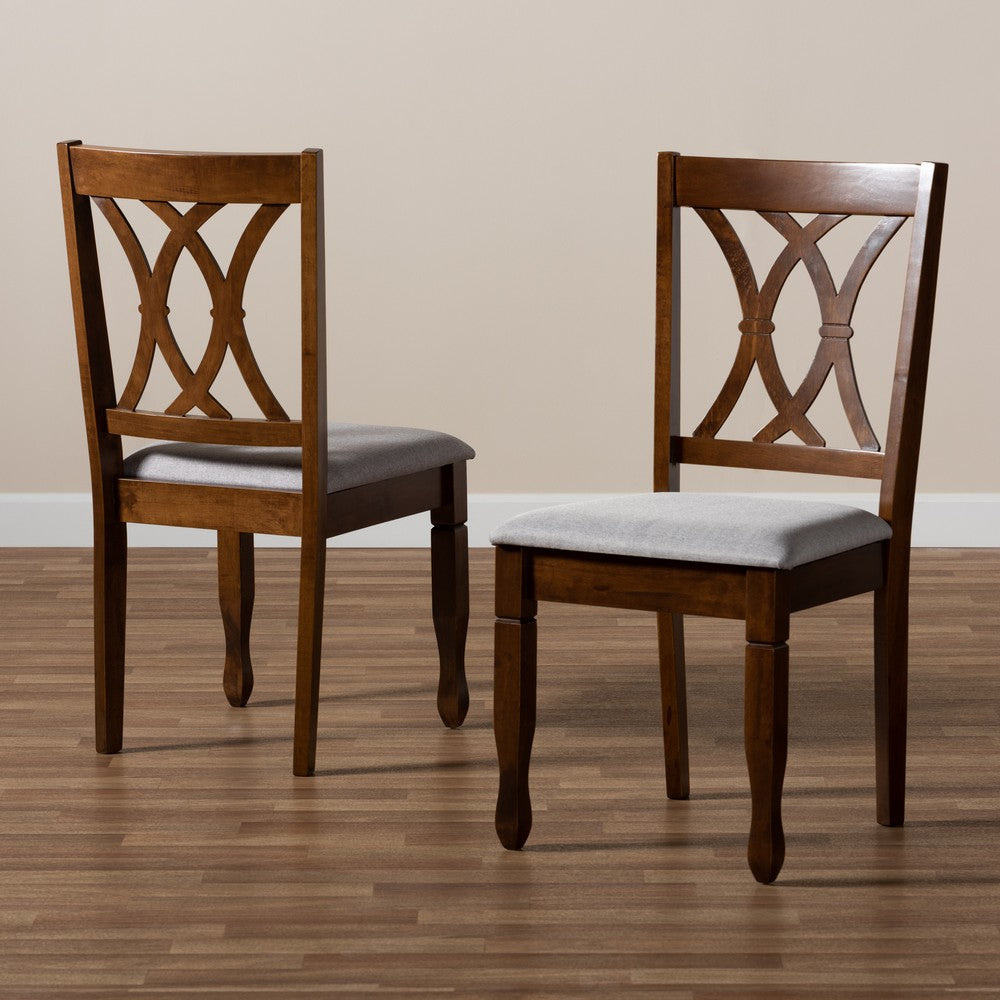 Baxton Studio - Augustine Set of 2 Dining Chairs in Grey/Walnut Brown - RH316C-Grey/Walnut-DC-2PK view 7