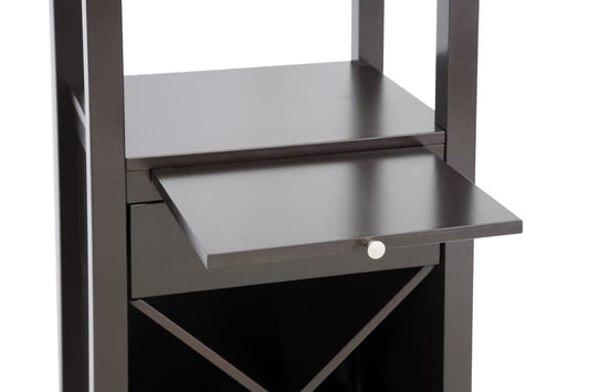 Baxton Studio - Austin Wine Cabinet in Dark Brown - RT190-OCC view 2
