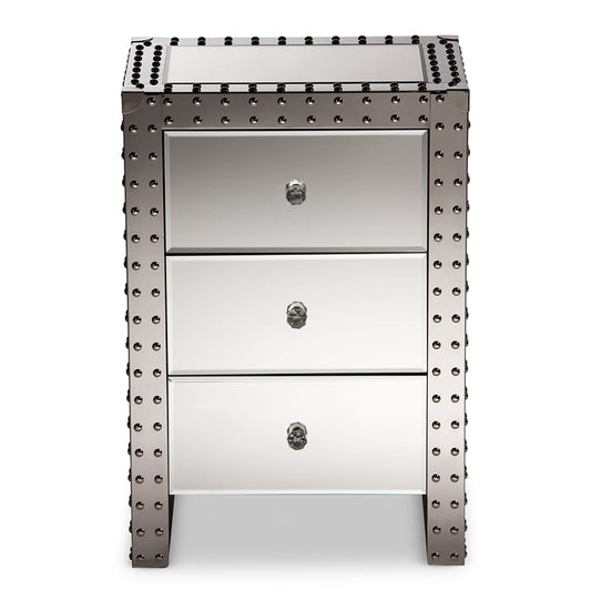 Baxton Studio - Azura End Table in "Silver" Mirrored - LD2470 view 2