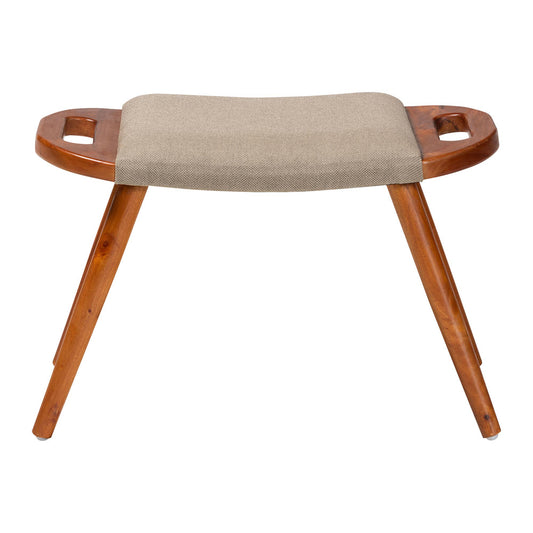 Baxton Studio - Banner Bench in Light Brown/Oak Brown - SF9120-Upholstered Oak-Bench view 2