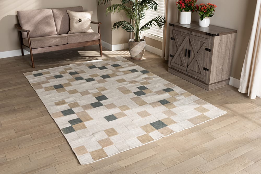 Baxton Studio - Barbon Rug - Barbon-Grey/Ivory-Rug view 3