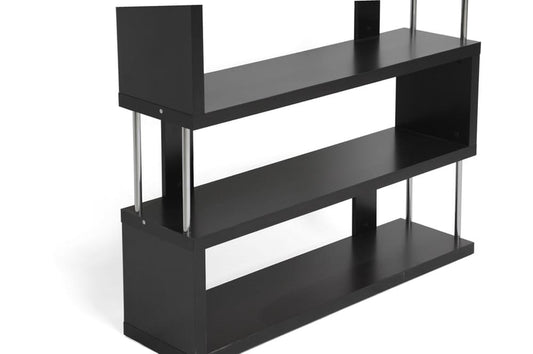 Baxton Studio - Barnes Bookshelf in Dark Brown - FP-3D view 2