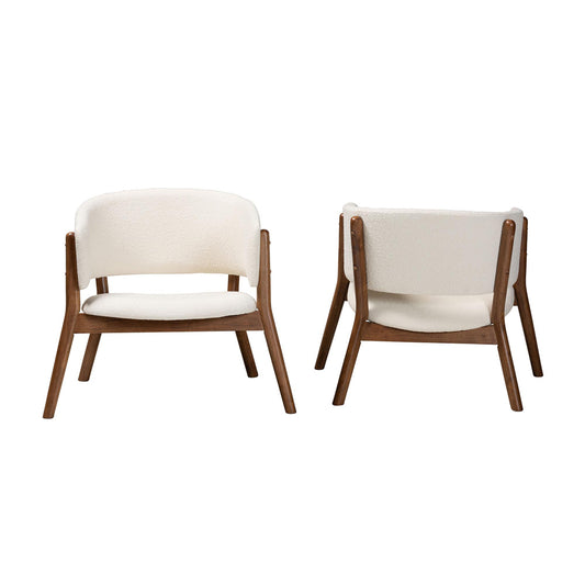 Baxton Studio - Baron Set of 2 Chairs in Cream/Walnut Brown - RDC794S-AC-Cream/Walnut-CC view 2
