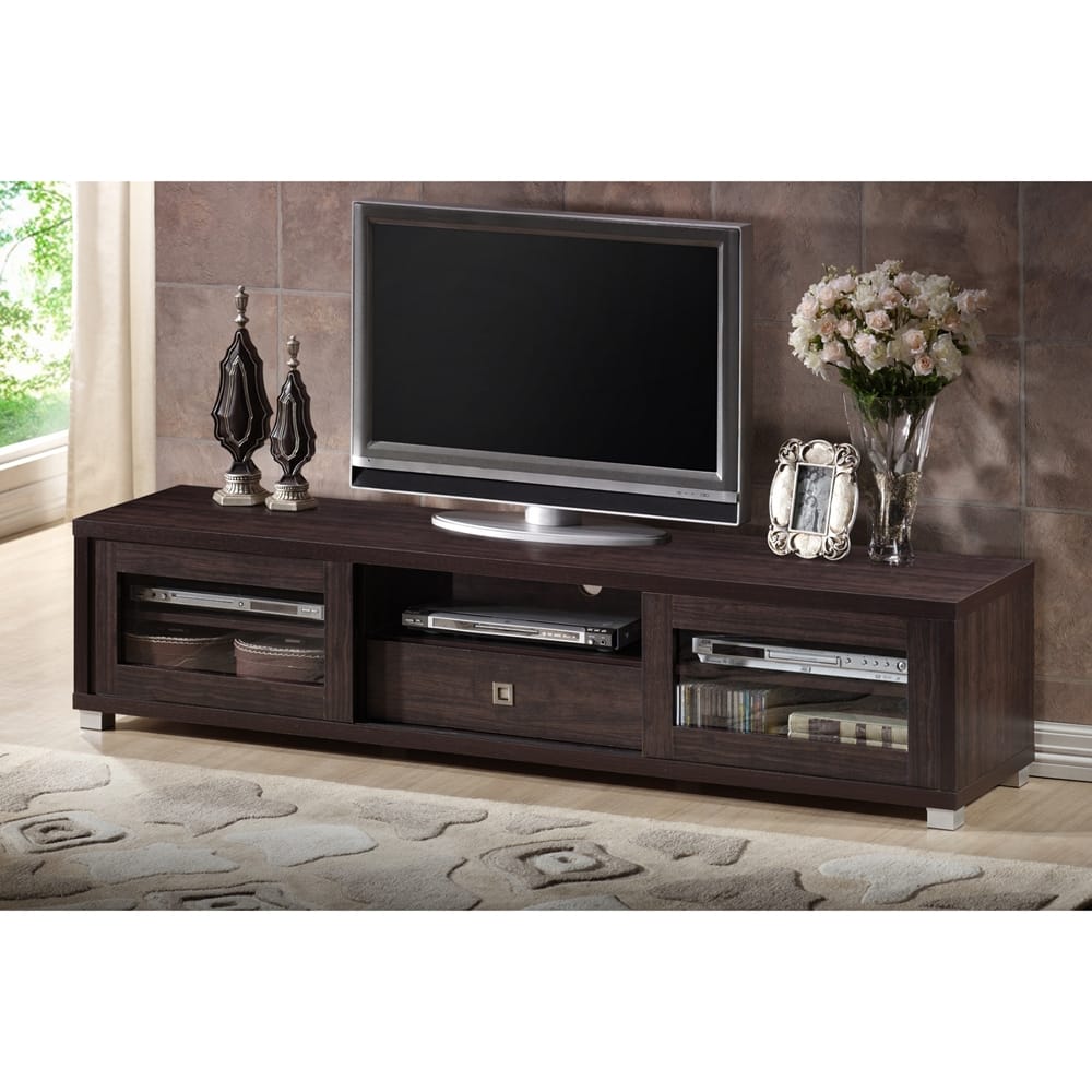Baxton Studio - Beasley TV Stand in Dark Brown - TV834180-Wenge view 6