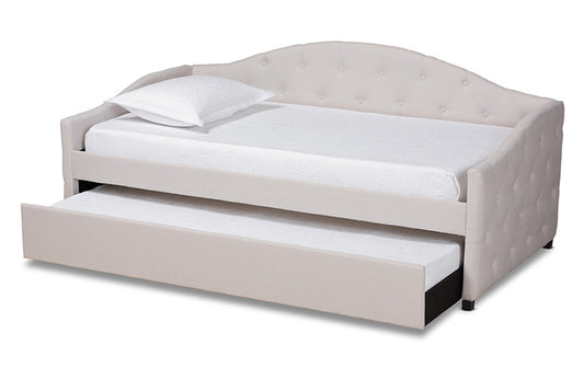 Baxton Studio - Becker Daybed - Becker-Beige-Daybed-T/T view 2