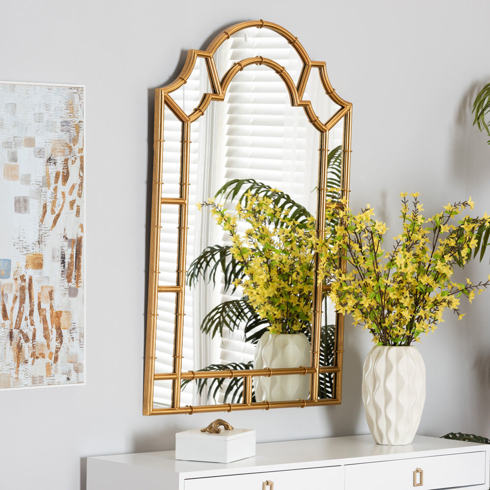 Baxton Studio - Bedivere Mirror in Antique goldleaf - RXW-10738 view 3