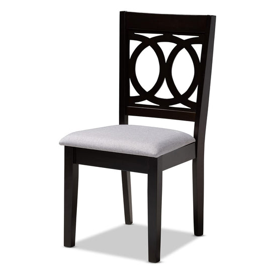 Baxton Studio - Bennett Dining Set in Grey/dark brown - RH315C-Grey/Dark Brown-6PC Dining Set view 2