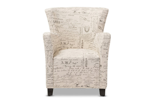 Baxton Studio - Benson Chair with Ottoman in Beige - WS-0710-Beige-L277 view 2