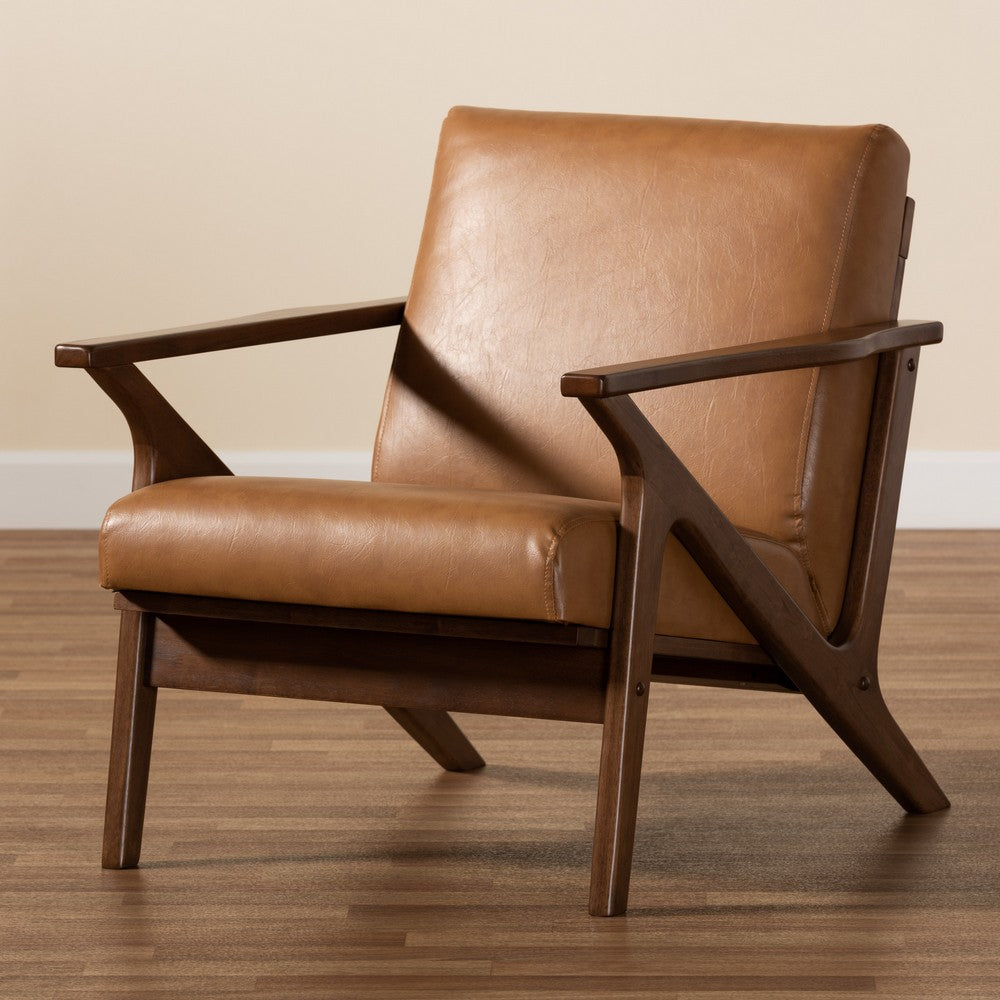 Baxton Studio - Bianca Chair in Tan/Walnut Brown - Bianca-Tan/Walnut Brown-CC view 8