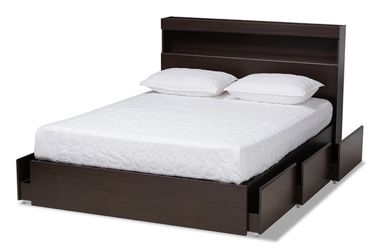 Baxton Studio - Blaine Queen Size Bed - SEBED1302026-Modi Wenge-Queen view 2