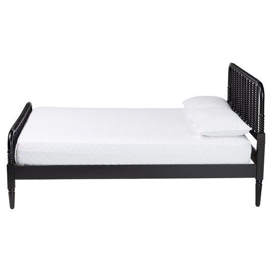 Baxton Studio - Braith King Size Bed in Black - SW8620-Black-King view 2