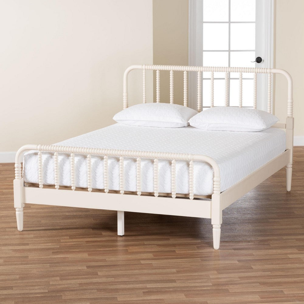 Baxton Studio - Braith King Size Bed in Ivory - SW8620-Ivory-King view 8