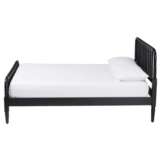 Baxton Studio - Braith Queen Size Bed in Black - SW8620-Black-Queen view 2