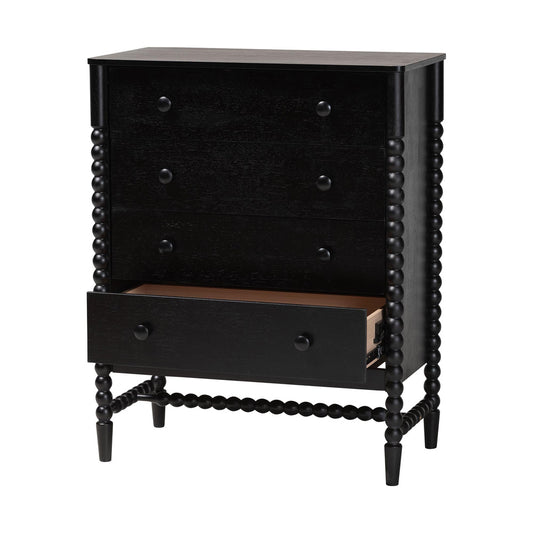 Baxton Studio - Brantley Chest in Black - MG9025-Black-4DW-Chest view 2
