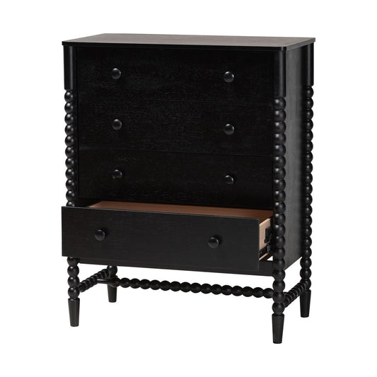 Baxton Studio - Brantley Chest in Black - MG9025-Black-4DW-Chest view 2