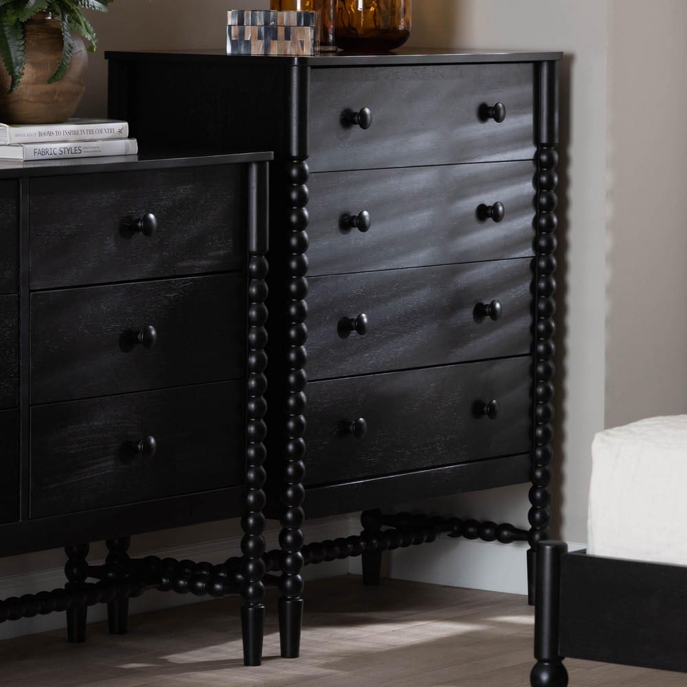 Baxton Studio - Brantley Chest in Black - MG9025-Black-4DW-Chest view 9