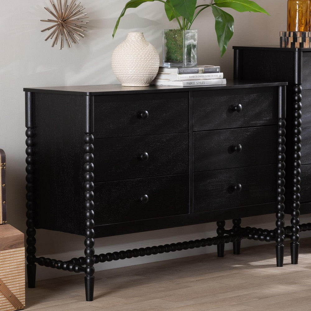 Baxton Studio - Brantley Dresser in Black - MG9025-Black-6DW-Dresser view 9