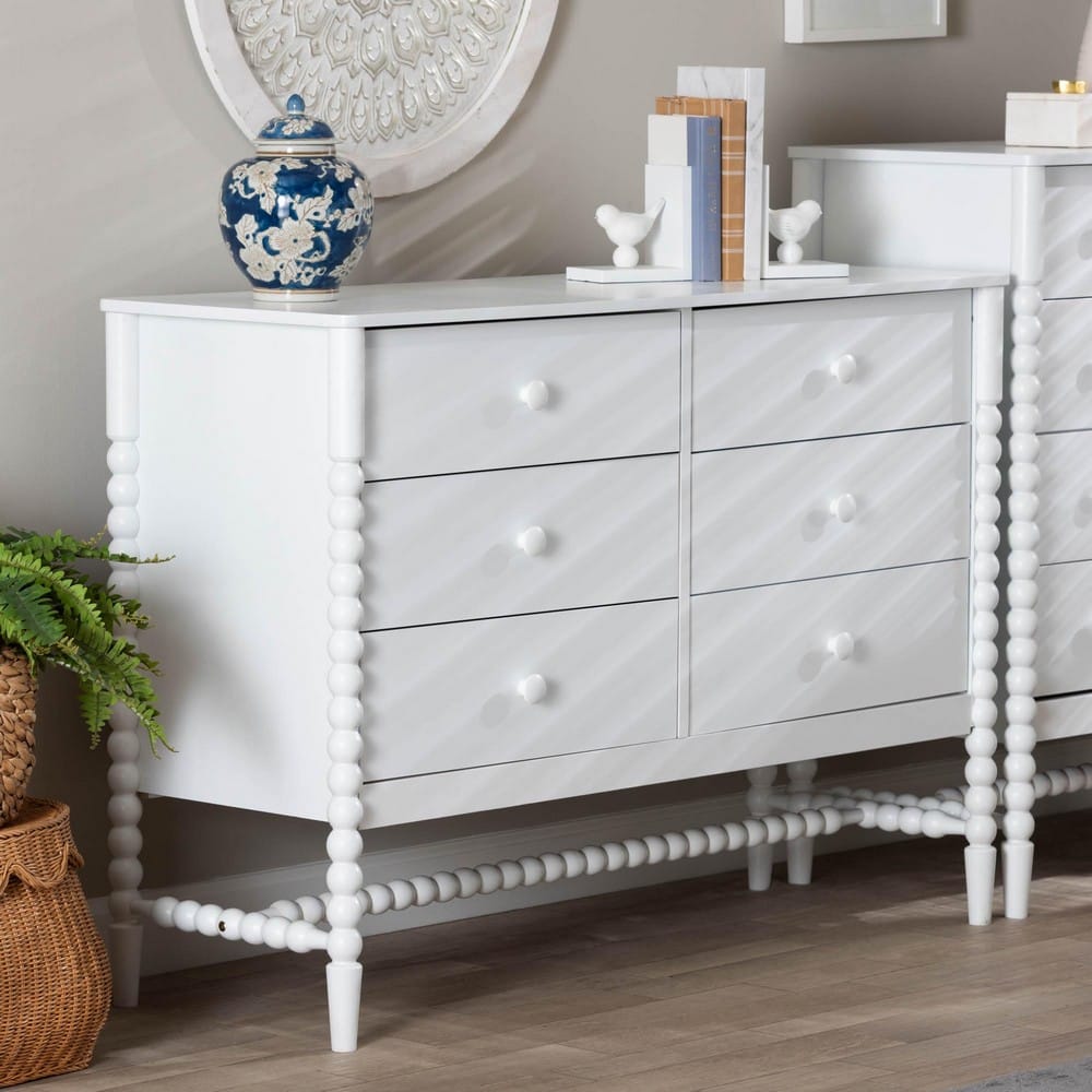 Baxton Studio - Brantley Dresser in White - MG9025-White-6DW-Dresser view 9