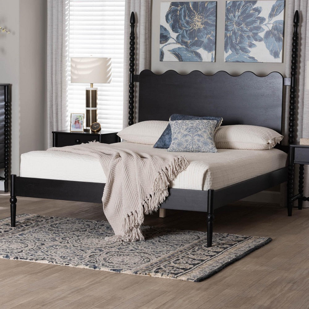 Baxton Studio - Brantley King Size Bed in Black - MG0110-6-Black-King view 7