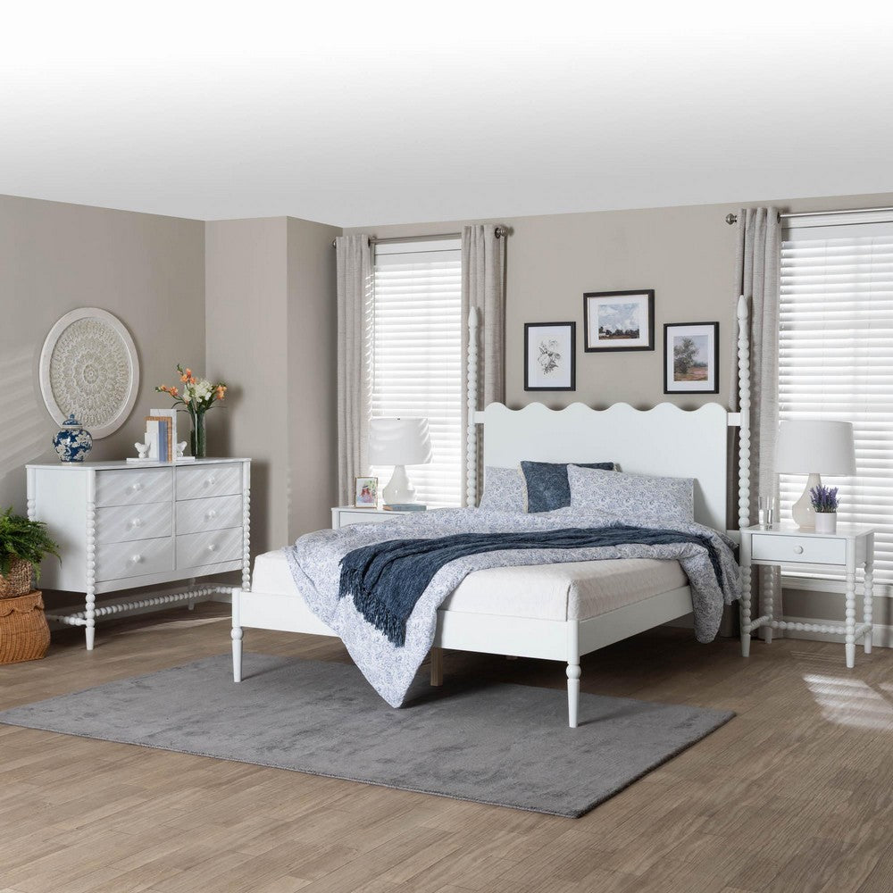 Baxton Studio - Brantley Queen Bedroom Set in White - Lesedi-4PC Bedroom Set-White-Queen-2NS view 10