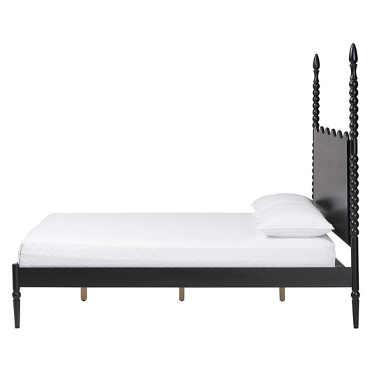 Baxton Studio - Brantley Queen Size Bed in Black - MG0110-6-Black-Queen view 2