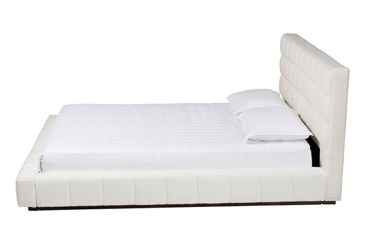 Baxton Studio - Braylin King Size Bed - CFSP0828-White-King view 2