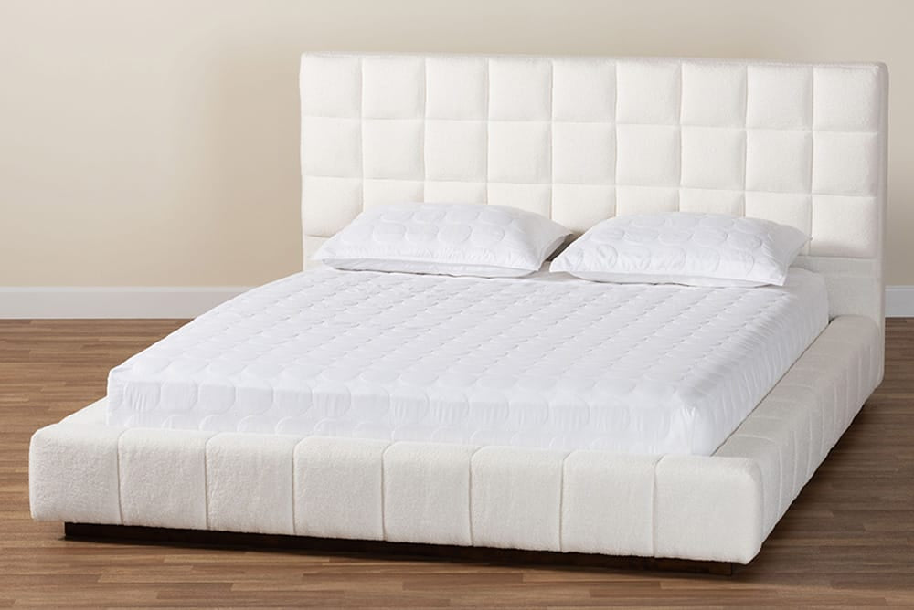 Baxton Studio - Braylin Queen Size Bed - CFSP0828-White-Queen view 8