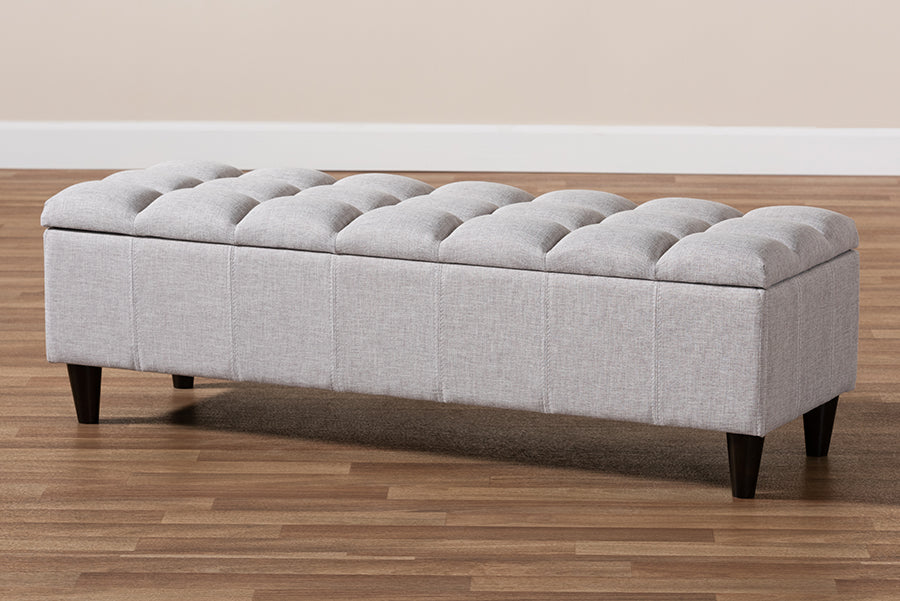 Baxton Studio - Brette Storage Ottoman in Graylish Beige - BBT3162-Greyish Beige-Otto view 10