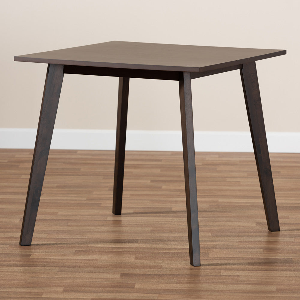 Baxton Studio - Britte Dining Table in Dark Brown - Fiesta-Coffee Oak-DT view 6