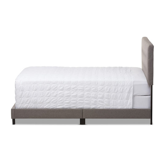 Baxton Studio - Brookfield Queen Size Bed in Grey - CF8747B-Grey-Queen view 2