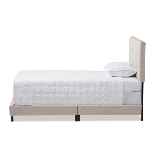Baxton Studio - Brookfield Twin Size Bed in Beige - CF8747B-Beige-Twin view 2