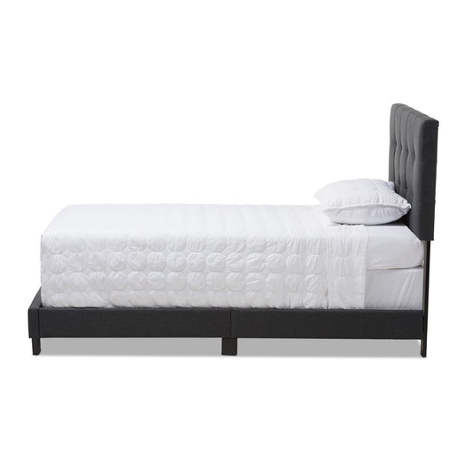 Baxton Studio - Brookfield Twin Size Bed in Dark Gray - CF8747B-Charcoal-Twin view 2