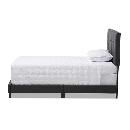 Baxton Studio - Brookfield Twin Size Bed in Dark Gray - CF8747B-Charcoal-Twin view 2