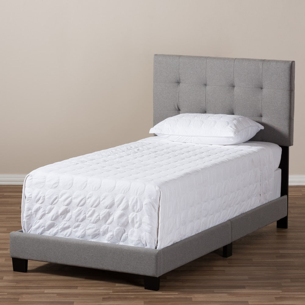 Baxton Studio - Brookfield Twin Size Bed in Gray - CF8747B-Grey-Twin view 7