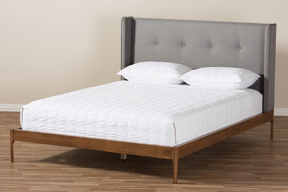 Baxton Studio - Brooklyn King Size Bed - BBT6653-Grey-King-XD45 view 9