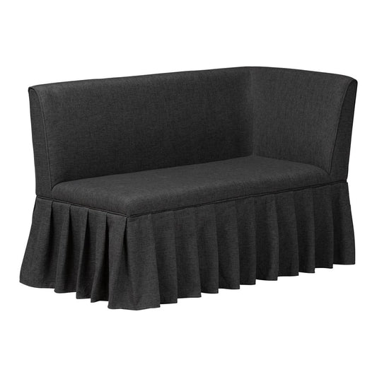 Baxton Studio - Bryna Dining Set in Dark Grey/Dark Brown - BBT8085-Dark Grey-H1217-20-2PC SF Bench view 2