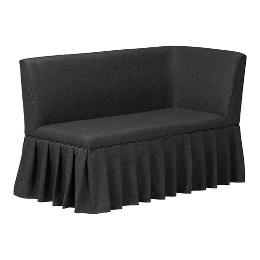 Baxton Studio - Bryna Dining Set in Dark Grey/Dark Brown - BBT8085-Dark Grey-H1217-20-2PC SF Bench view 2