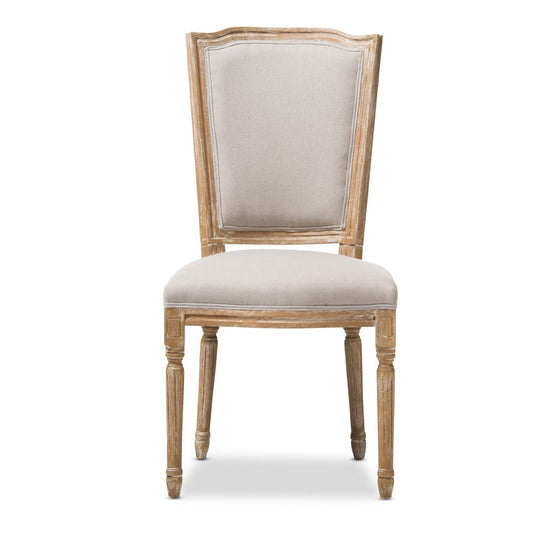 Baxton Studio - Cadencia Dining Chair in Beige/Natural - TSF-9341B-Beige-DC view 2